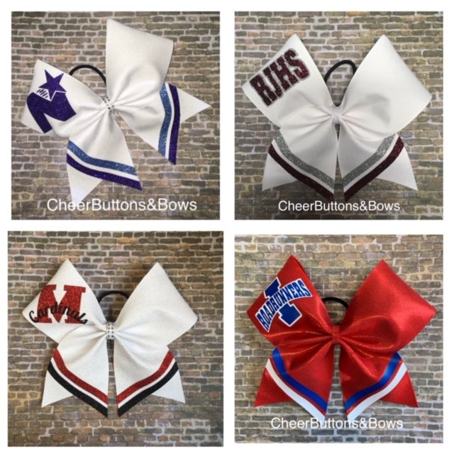 Cheer Buttons and Bows - Custom mini bow keychain for Hazel. Order from my   shop or online store. CheerButtonsAndBows.com #cheerbow #cheerleading  #cheerleader #cheerislife #cheer #cheerleader #cheercoach #cheerleaders  #cheerbows #hairbows